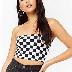Checkered Tube Top